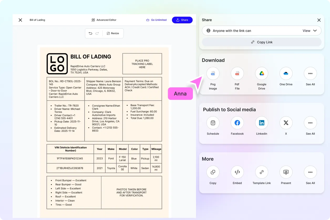 Free AI Bill of Lading Generator, Free Bill of Lading Maker Online Free AI Bill of Lading Generator, Free Bill of Lading Maker Online